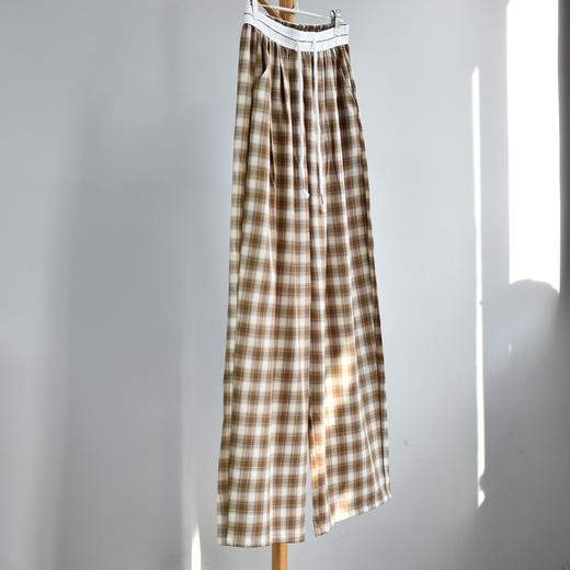 百媚生 抽绳复古宽松慵懒长阔腿休闲裤子C357 商品图7