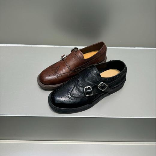 牛皮平底中口雕花乐福鞋！女款2025新款英伦风单鞋皮带扣小皮鞋女鞋！ 商品图4