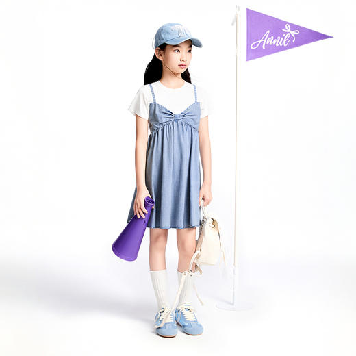 【实体店同款】女童短袖连衣裙夏季新款安奈儿童装AG523600 商品图3
