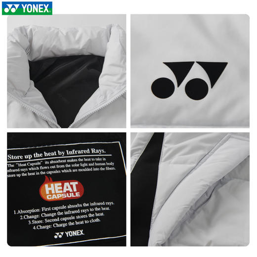 YONEX尤尼克斯羽毛球服yy秋冬羽绒服大衣连帽外套 190054BCR/290054BCR男女款袄子 商品图2