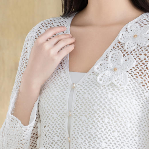 苏苏姐家细雨开衫手工DIY钩针蕾丝线毛线团自制材料包 商品图3