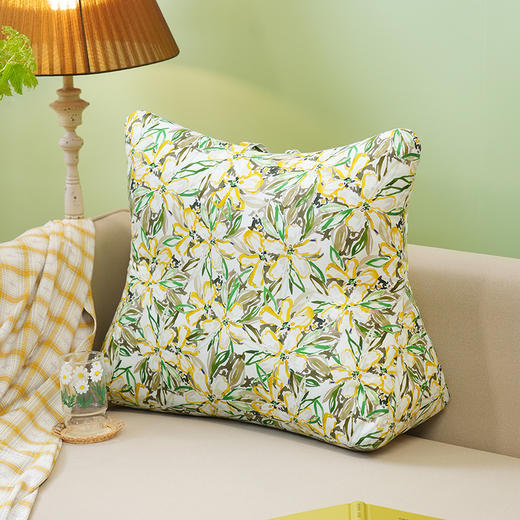 水彩玉兰系列沙发腰靠靠垫沙发飘窗软包靠背榻榻米高级感腰靠垫卧室可拆洗 商品图0