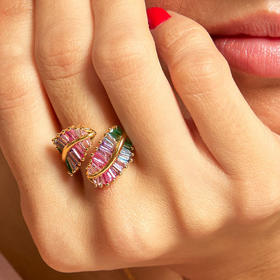 北京仓｜MYA-BAY-RAINBOW LEAVES-彩色树叶 戒指［比利时设计师］