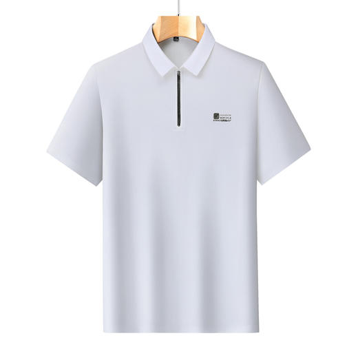 【DLS】大依优型大码拉链款短袖Polo衫翻领加肥加大男士大号弹力透气舒适夏季半袖 商品图4