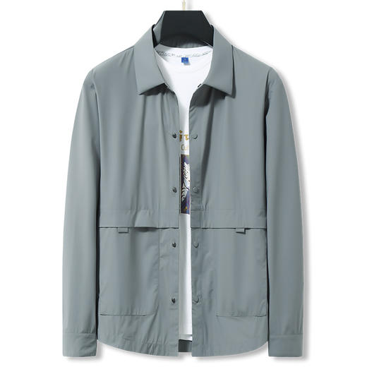 【防晒衣】【DWN】大依优型大码防晒皮肤衣冰丝薄款外套大码夹克男翻领夏季户外皮肤衣加肥加大上衣 商品图4