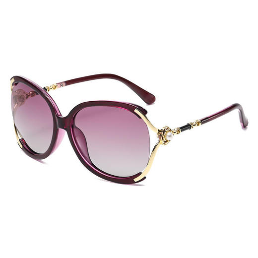 雀说 太阳镜女士珍珠装饰时尚墨镜防紫外线眼镜2560 商品图6