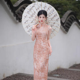 玫瑰修身日常走秀气质独特无袖旗袍XL1326