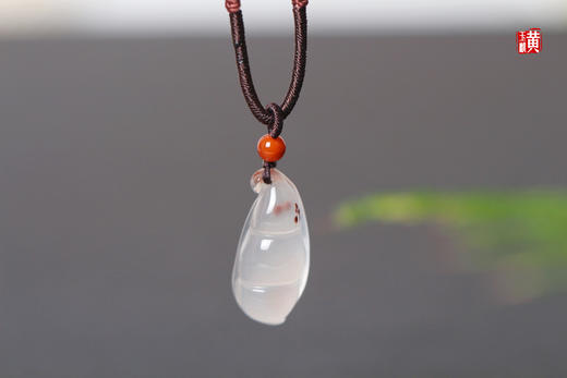 冰飘花玛瑙福豆 配精美挂绳 商品图0