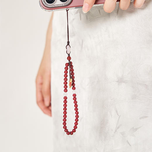 大英博物馆 东瀛系列 锦鲤上岸朱砂 手机链 商品图2