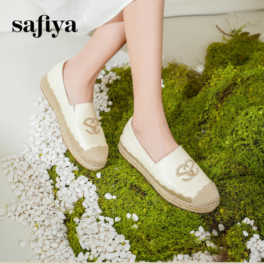 预售10天发|Safiya/索菲娅春新款编织复古百搭厚底懒人休闲渔夫鞋SFD1112235 商品图2
