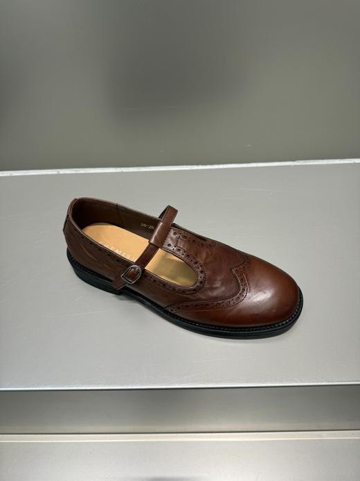 牛皮平底中口雕花乐福鞋！女款2025新款英伦风单鞋皮带扣小皮鞋女鞋！ 商品图8