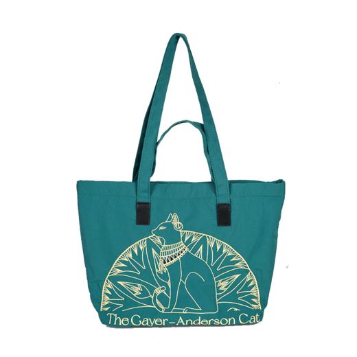 大英博物馆 盖亚.安德森猫系列 轻便大容量手提两用单肩包 绿色 商品图5