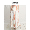 VIMAGE纬漫纪度假风珊瑚印花高腰浪漫显瘦A字半身裙2025夏季新款V2306917 商品缩略图5