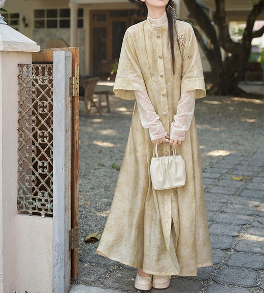 裁缝学苑AS454 刺绣天丝连衣裙国风套装纸样女装T恤裙子两件套样板 商品图4