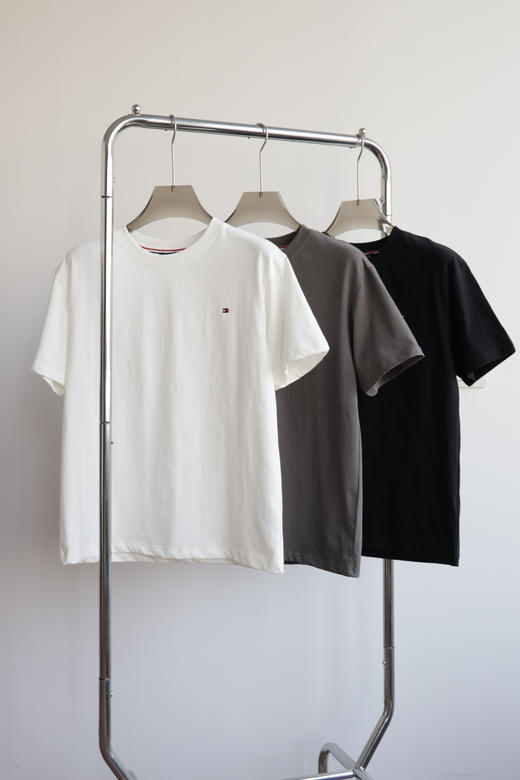 T.H 出口订单 300g全棉宽松圆领短袖弹性 TX413 商品图2