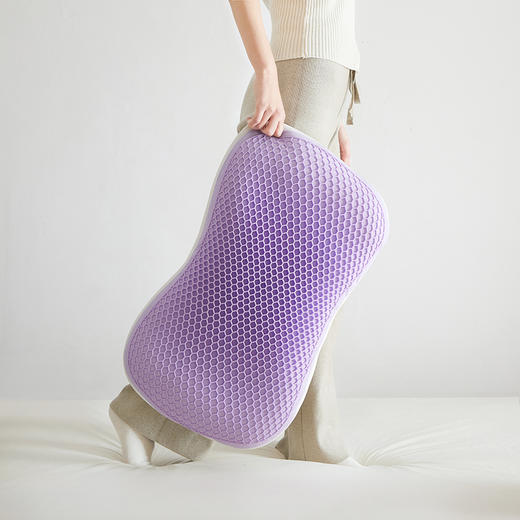 自然醒凉感TPE猫肚释压羽丝枕头一对装无压护颈椎助睡眠单人午睡整头芯成人家用枕芯XK 商品图7