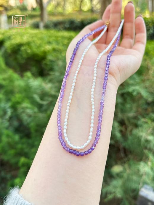 双向奔赴--彩宝米珍珠多用双层链 商品图6