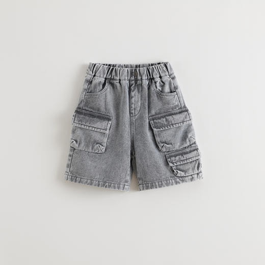 马克珍妮男童时尚工装牛仔短裤儿童宽松裤子2025年夏季新款550637 商品图2