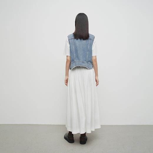 播商场同款时髦复古牛仔马甲女25春季新款叠穿蓝色上衣 商品图2