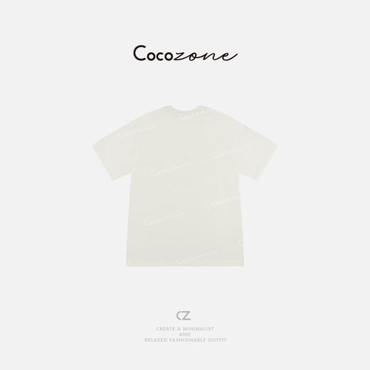 COCO ZONE 刘一一25春季新款撞色字母花卉刺绣短袖T恤CD1A0575 商品图0