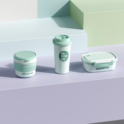 TA21-0019BP Nature 麦秸秆纤维便当盒三件套 商品图0