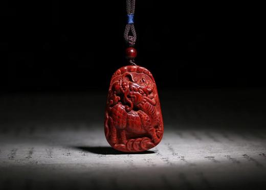 麒麟°紫檀项坠挂件 商品图4