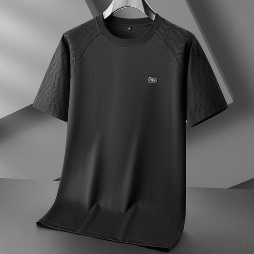 【DPF】大依优型大码短袖T恤潮流拼接棉质汗衫加肥大码男士夏季薄款半袖打底上衣 商品图1