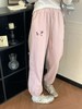 纸袋家春季新款！2025刺绣狗宽松版型休闲裤！简约松弛高腰束脚裤！ 商品缩略图5