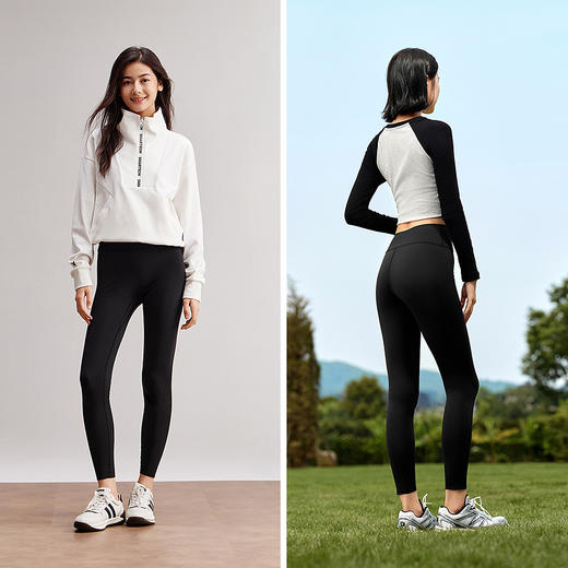 森马休闲裤女修身磨毛小脚裤秋季新款显腿长九分鲨鱼裤小个子 商品图3