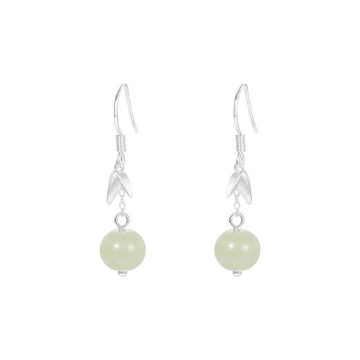 【江畔袅袅】s925纯银流苏和田玉耳饰【YXS-E5215】 商品图4