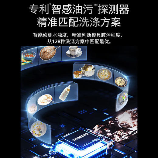 西门子（SIEMENS）2025重磅新品【黄金魔方】15套灶下安装 超五星级消杀 240小时长效抑菌存 智能互联 黑色款SE43HB25KC 商品图3