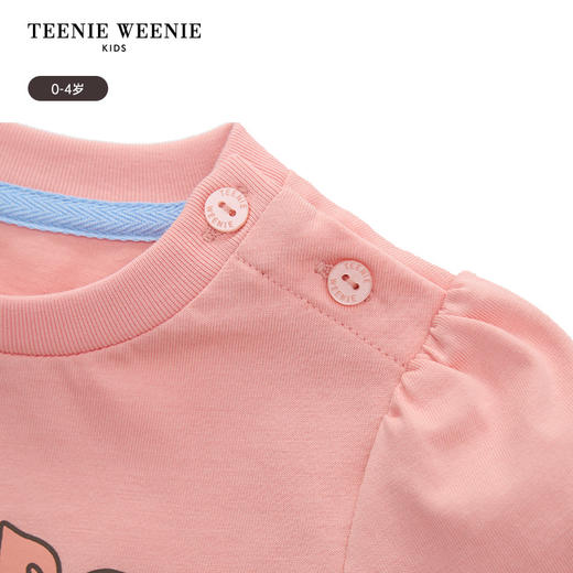 TeenieWeenie Kids小熊童装女宝宝泡泡袖短袖印花连衣裙T0OM256367I 商品图1