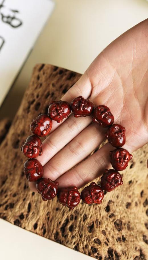 小叶紫檀【弥勒】20mm*12颗手串 商品图0