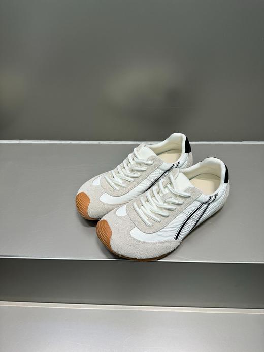 复古真皮芭蕾德训鞋！女款2025春拼色爆款休闲时尚透气小白鞋阿甘板鞋！ 商品图5