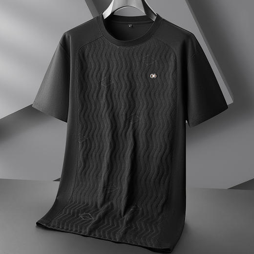 【DPF】大依优型大码短袖T恤潮流拼接棉质汗衫加肥大码男士夏季薄款半袖打底上衣 商品图2