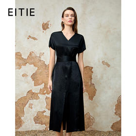 EITIE爱特爱气质通勤高腰显瘦优雅时尚连衣裙2025夏季新款8207936