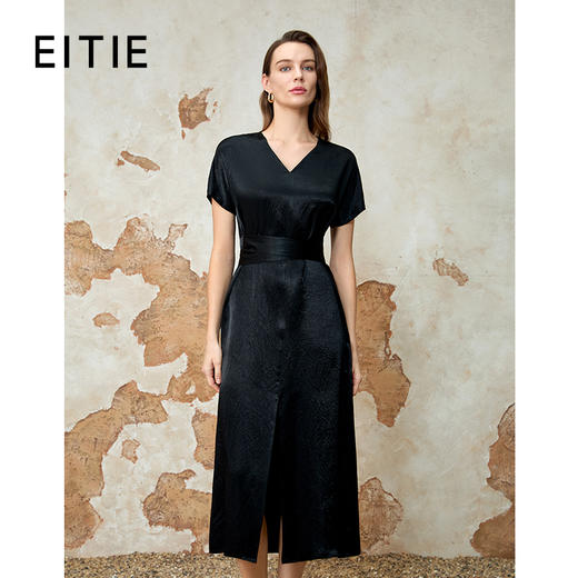 EITIE爱特爱气质通勤高腰显瘦优雅时尚连衣裙2025夏季新款8207936 商品图0