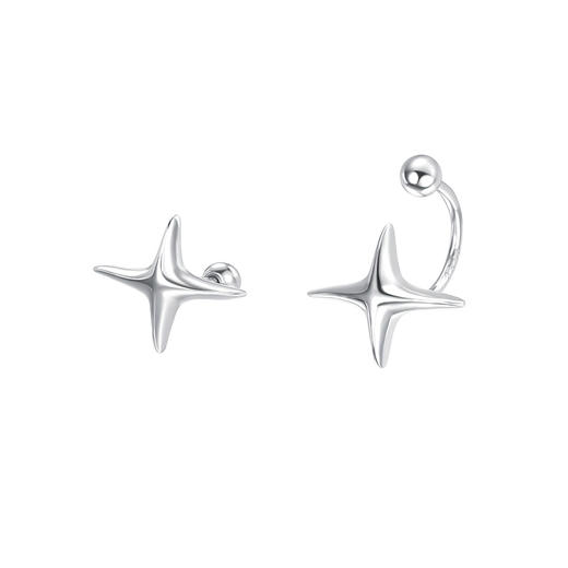 【星辰初见】s999纯银拧螺丝足银星星耳饰【YXS-E5210】 商品图4