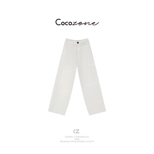 COCO ZONE 刘一一 25年简约通勤显瘦百搭阔腿休闲裤CD1A0255 商品图0