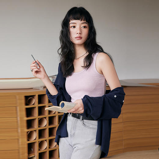 【BHH】【任选2件 单件不发】【黄金三角！羊毛×兰精天丝】ROW款平替春夏打底背心  WJ-9961 商品图4