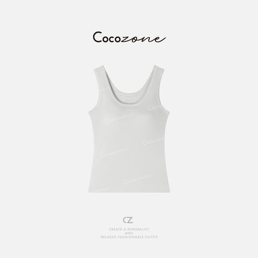 COCO ZONE 刘一一 设计感撞色修身显瘦无袖U领背心CD1A0228 商品图2