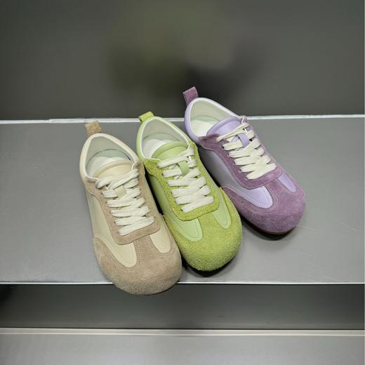 2025春季新品真皮拼色内增高德训鞋女运动休闲厚底阿甘鞋！ 商品图1