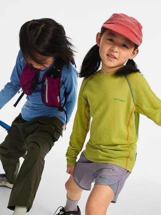 OUTnABOUT出门走走 25ss 儿童户外透气网眼美丽诺羊毛长袖T恤 商品图0