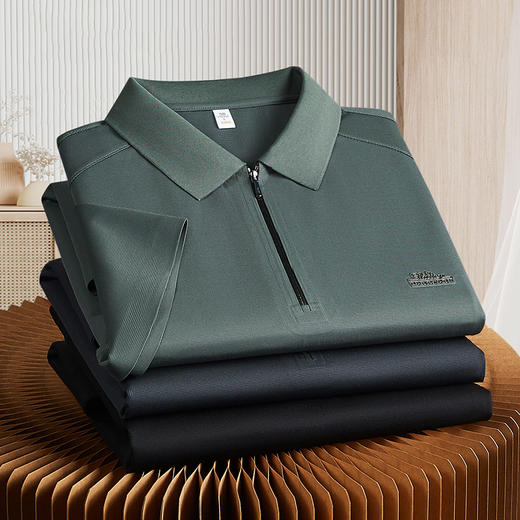 【冰丝弹力】【DKP】大依优型大码短袖Polo衫翻领T恤休闲短袖男宽松T恤上衣胖子 商品图3