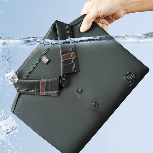 【桑蚕丝】【冰丝】【DWN】大依优型大码男装短袖POLO衫T恤加肥加大宽松休闲冰丝打底夏季胖子男士上衣 商品图1