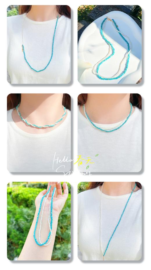 双向奔赴--彩宝米珍珠多用双层链 商品图8