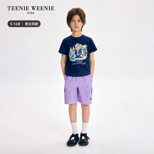TeenieWeenie Kids小熊童装夏季男女童宽松凉感工装短裤TKTH256483N 商品图1
