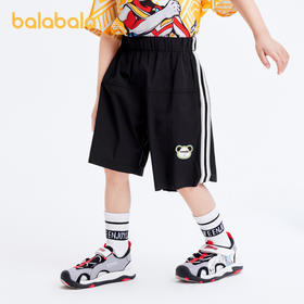 巴拉巴拉童装男童中裤宽松运动风短裤夏季裤子儿童休闲裤潮流撞色