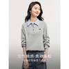 【年终特卖】熙世界学院风假两件衬衫卫衣女2025春新款知识分子POLO领拼接上衣 商品缩略图1