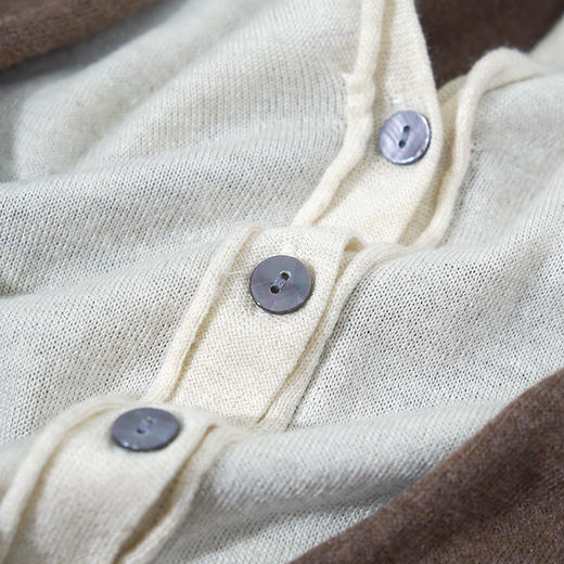 34%羊毛假两件针织开衫上衣（送皮带）  A-5753 商品图3